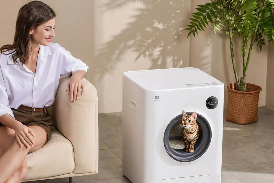 semi automatic cat litter box